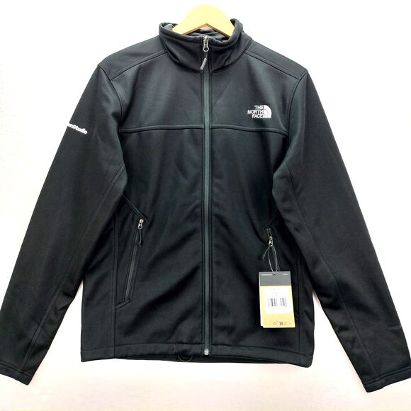 The North Face Jacket Men Small Black Ridgewall Windwall Full Zip Soft Shell NEW - Picture 1 of 16